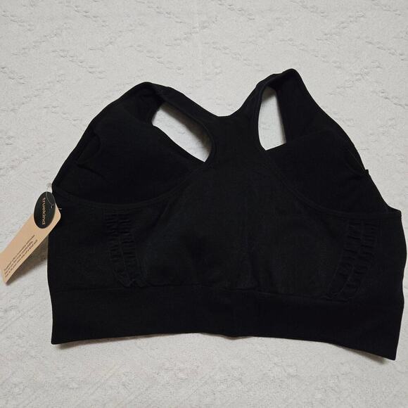 Truekind Shapermint Wireless Reactive Sport Bra sz Med Blk Nwt Shapewear - Picture 8 of 10